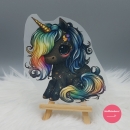 "Einhorn Regenbogen" Bügelbild  (ca. 14cm X 13cm)